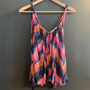 DVF Multi-Colored Flowy Tank